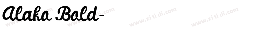 Alako Bold字体转换